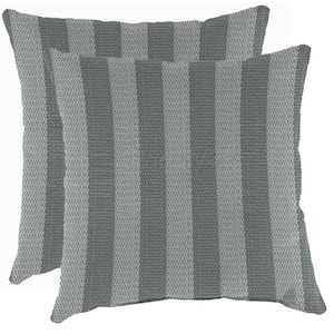 18 in. L x 18 in. W x 4 in. T Outdoor Throw Pillow in Conway Smoke (2-Pack)