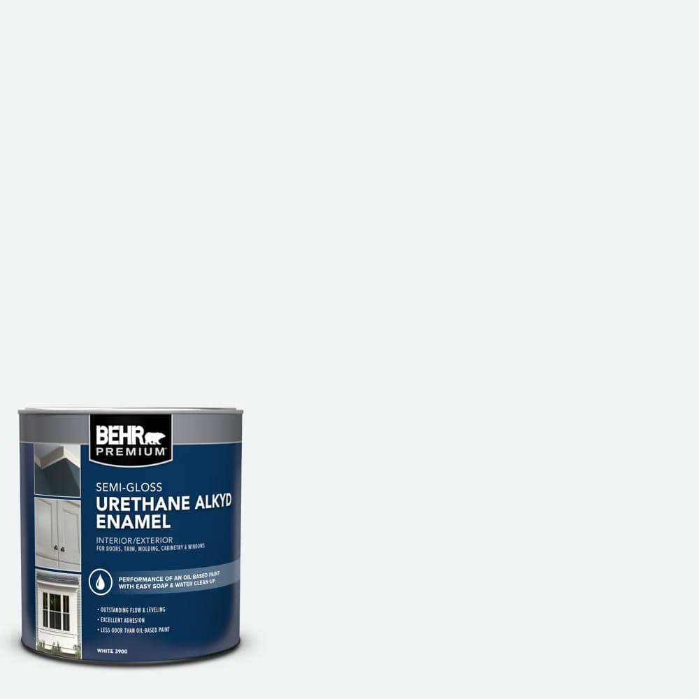 BEHR PREMIUM 1 qt. BLW09 Bakery Box SemiGloss Enamel Urethane Alkyd