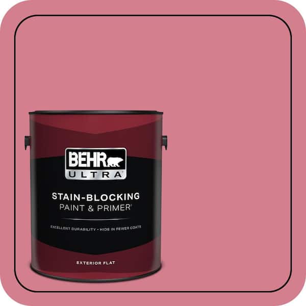 BEHR ULTRA 1 gal. #P140-4 I Pink I Can Flat Exterior Paint & Primer