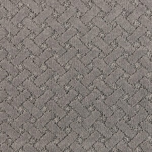 Sharp Perception Electric Gray 37 oz. Polyester Pattern Installed Carpet