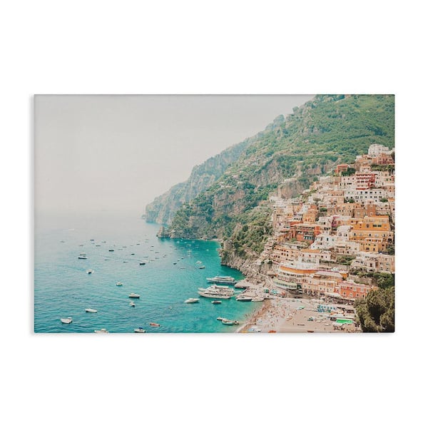 Amalfi Coast Harbor by Sisi and Seb 1-Piece Unframed Architecture Graphic Art Print 30 in. x 45 in.