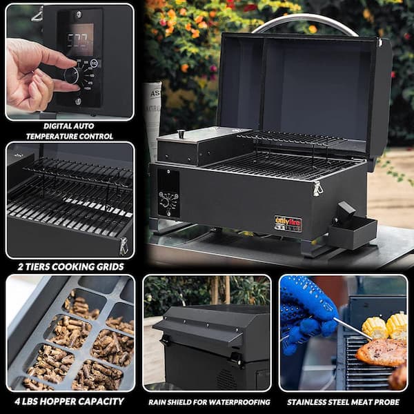 Costway Portable Tabletop Pellet Grill Outdoor Smoker BBQ Digital Control  System