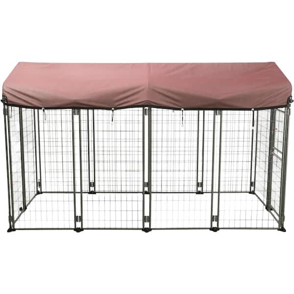 TRIXIE 8 ft. x 4 ft. x 4.5 ft. Deluxe Outdoor Dog Kennel with Cover, XXL
