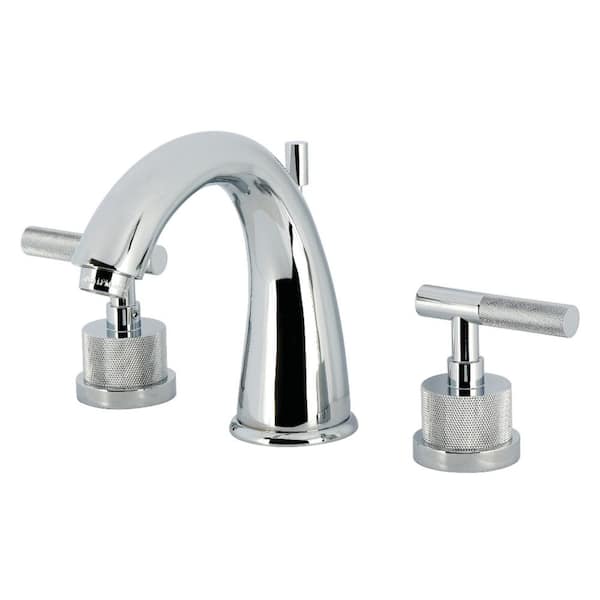 Convergent Deck Mounted 2-Handle 8 in. Widespread Bathroom Sink Faucet with Pop-Up Drain in Polished Chrome
