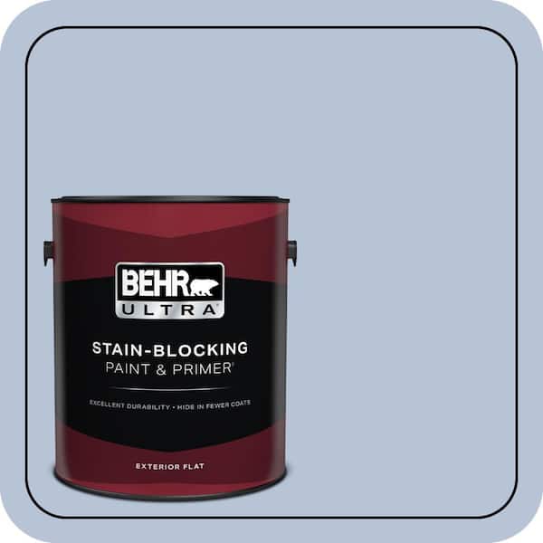 BEHR ULTRA 1 gal. #610C-3 Virginia Blue Flat Exterior Paint & Primer