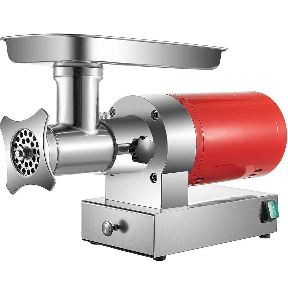 1100W Electric Meat Grinder, 1.5 HP, 661 Lbs. /Hour, 2 Grinding Plates & Sausage Kit, Red, for Home and Commercial Use