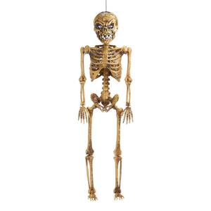 6 ft Poseable Skeleton Creeper with Animated LCD Eyes