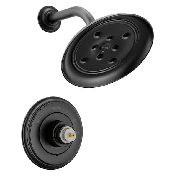Cassidy 1-Handle Shower Trim in Matte Black (Valve and Handles Not Included)