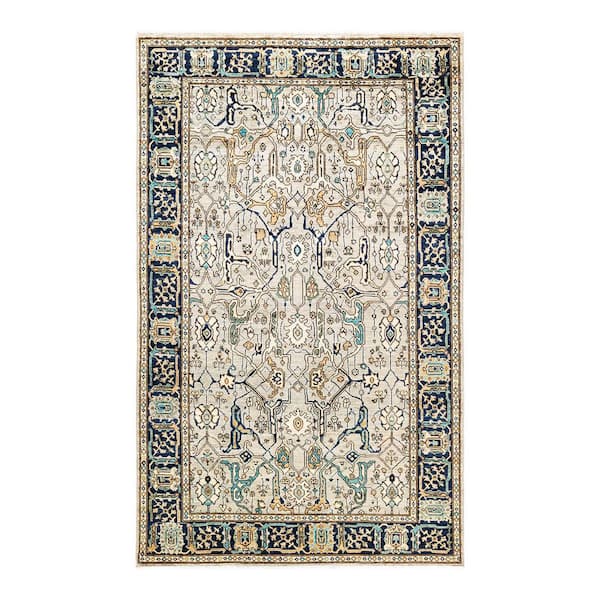 Solo Rugs Serapi One of a Kind Traditional Ivory 5 ft. 0 in. x 8 ft. 3 in. Area Rug