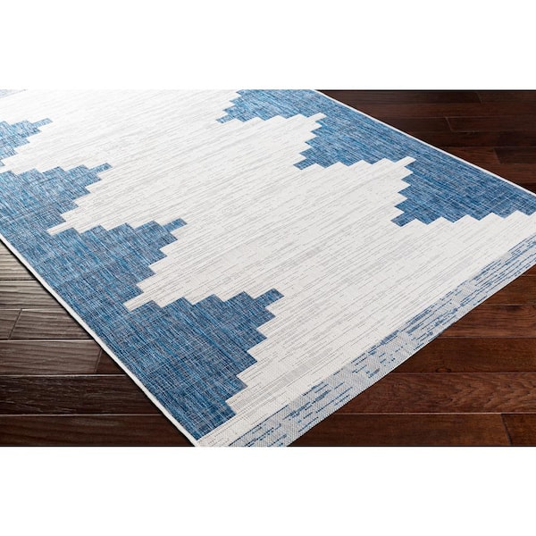 Lageli Navy 7 ft. 10 in. Square Indoor/Outdoor Area Rug