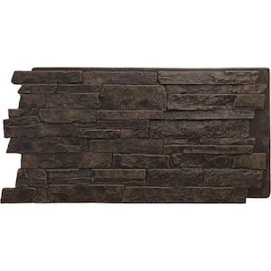 Acadia Ledge 49 in. x 1 1/4 in. Alder Creek Stacked Stone, StoneWall Faux Stone Siding Panel