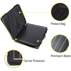 100-Watt Monocrystalline Portable Off Grid Solar Panel Kit, Foldable Briefcase with Waterproof LCD Charge Controller