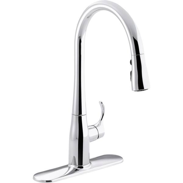 KOHLER Vault Drop In/Undermount Stainless Steel 33 in. 1-Hole Double Bowl Kitchen Sink with Simplice Faucet