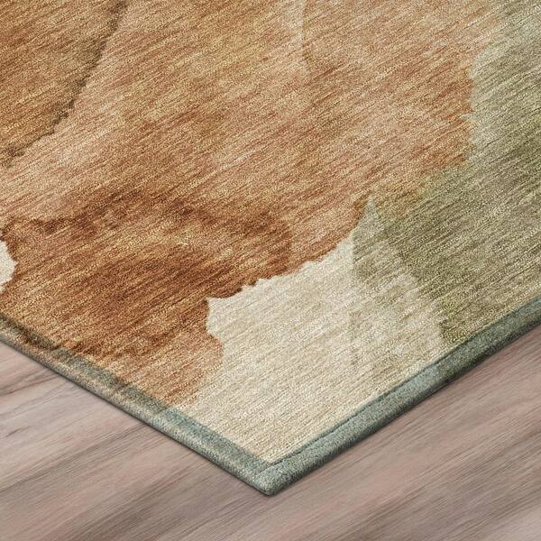 Chantille Machine Washable Indoor/Outdoor Abstract ACN2949 Olive 5 ft. x 7 ft. 6 in. Area Rug