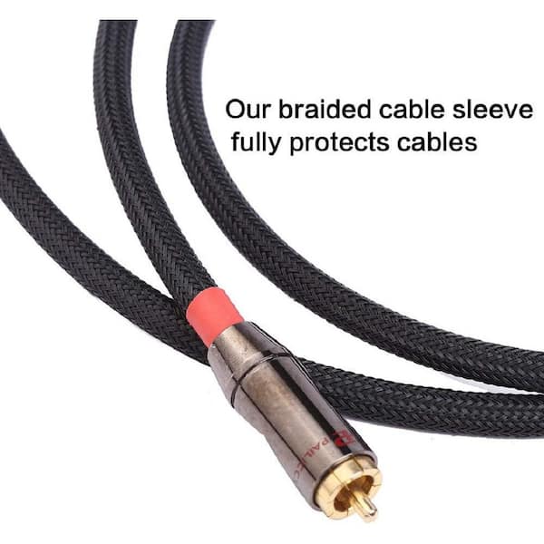 Etokfoks 100 ft. - 1 in. PET Expandable Braided Cable Sleeve in Black  MLPH005LT239 - The Home Depot