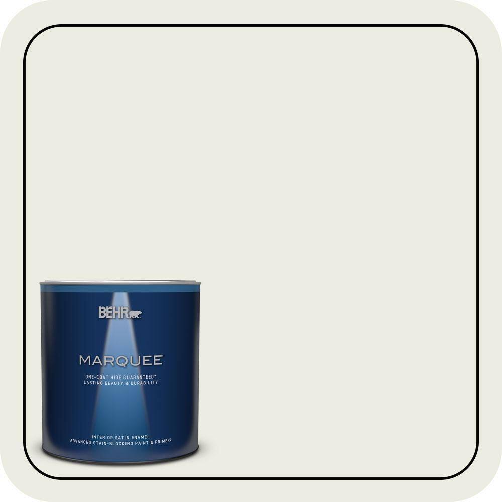 BEHR MARQUEE 1 qt. #ECC-37-2 Grand Heron Satin Enamel Interior Paint and Primer in One