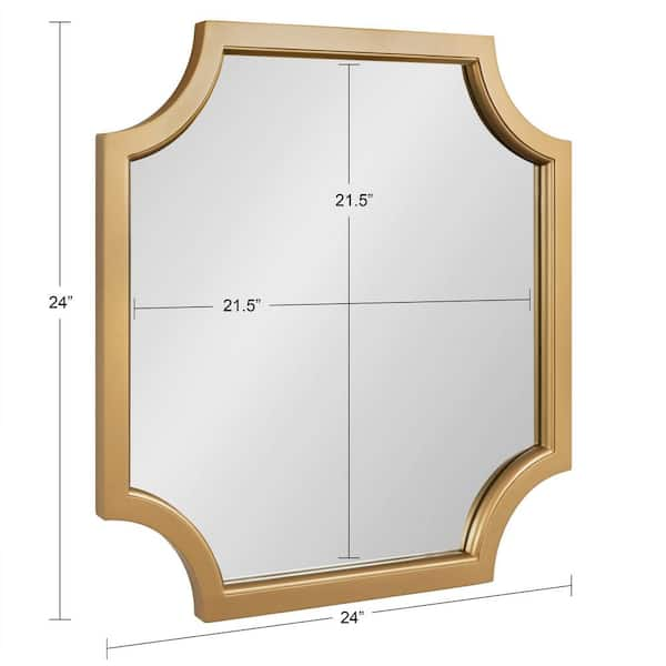 Kate and outlet Laurel Hogan Wood Framed Wall Accent Mirror with Scalloped Corners