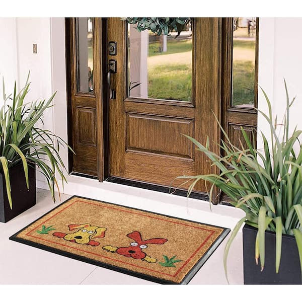 A1HC Entrance Door Mats, Durable Large Outdoor Rug, Flock Doormat