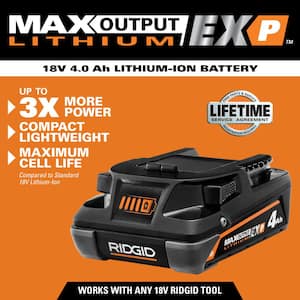 18V 4.0 Ah MAX Output EXP Lithium-Ion Battery