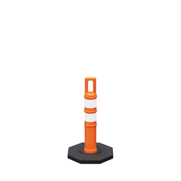 Watchtower Delineator, 33.6 in. H with 10 lb. base and White Reflective Stripes