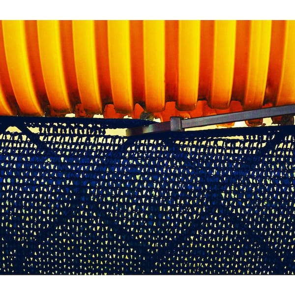 68 in. x 50 ft. Blue Mesh Fabric Privacy Fence Screen with Integrated Button Hole