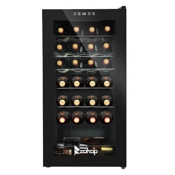 Karl home 16.9 in. 28-Bottle Compressor Freestanding Wine and Beverage ...