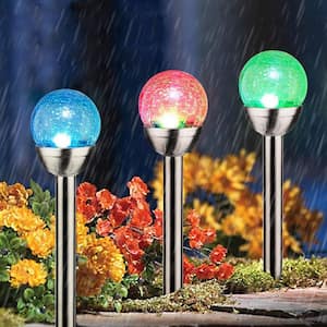 Solar White LED Path Light with Color-Changing (3-Pack)
