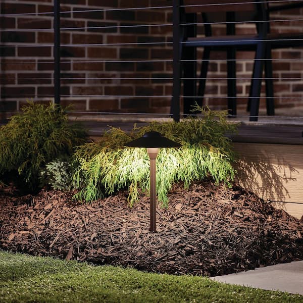 KICHLER Low Voltage 8 in. Textured Architectural Bronze