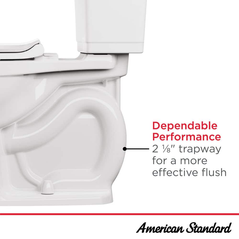 Extra Tall White Ceramic Two-Piece Elongated Toilet