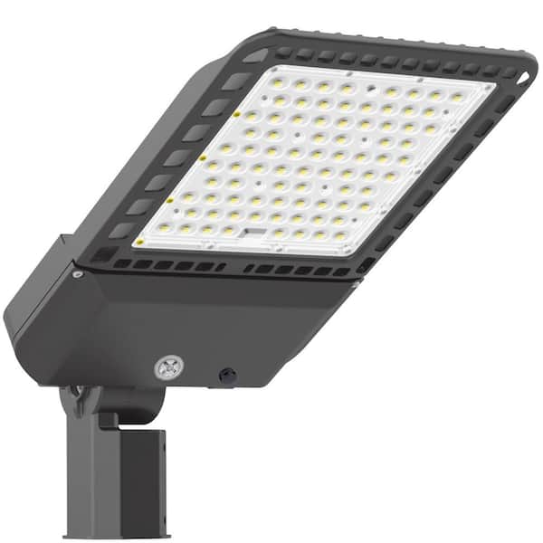 WYZM 1500-Watt Equivalence Integrated LED Bronze 300W Parking Lot Area Light, 5000K White, 39000 Lumens with Photocell