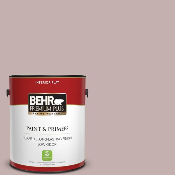 BEHR PREMIUM PLUS 1 gal. #MQ1-45 Versailles Rose Flat Low Odor Interior Paint & Primer