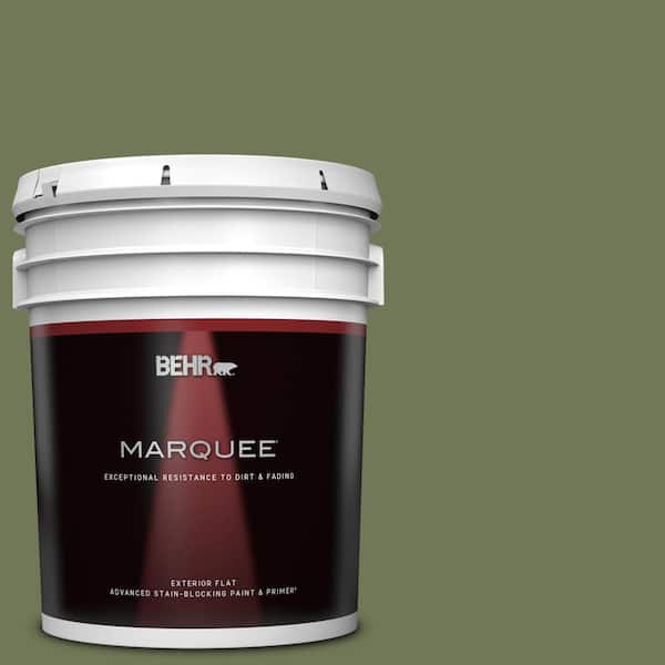 BEHR MARQUEE 5 gal. #BIC-56 Jalapeno Flat Exterior Paint & Primer