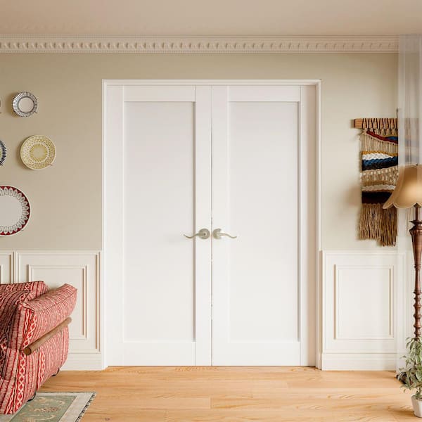 TENONER 48in x 80in 1-Panel, Solid Core, Universal White Composite