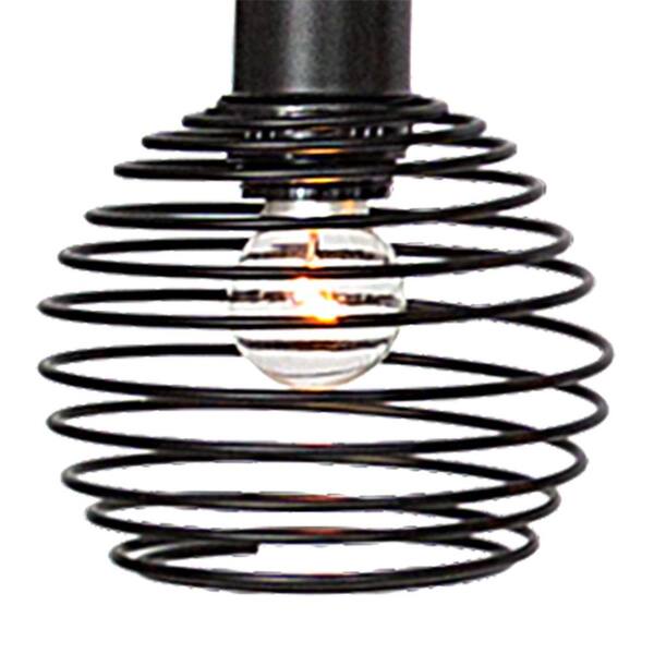Vanity Art 60-Watt 6-Light Classic Black Shaded Globe Kitchen Island Linear Pendant Light with Metal Shade, No Bulbs Included