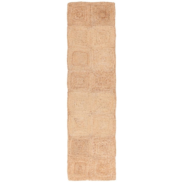 Natural Fiber 2 ft. x 5 ft. Natural Diamond Woven Runner Rug