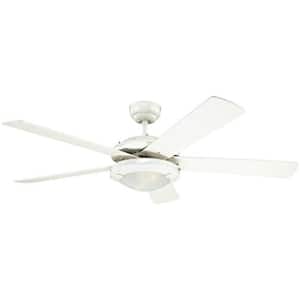 52 in. Integrated LED Indoor Comet White Reversible Ceiling Fan