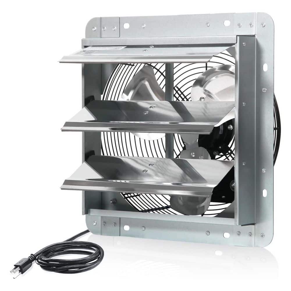 12 in. Aluminum Shutter Exhaust Fan Wall Mounted with 1.65m Power Cord, 1450CFM price history on PriceWatchPro