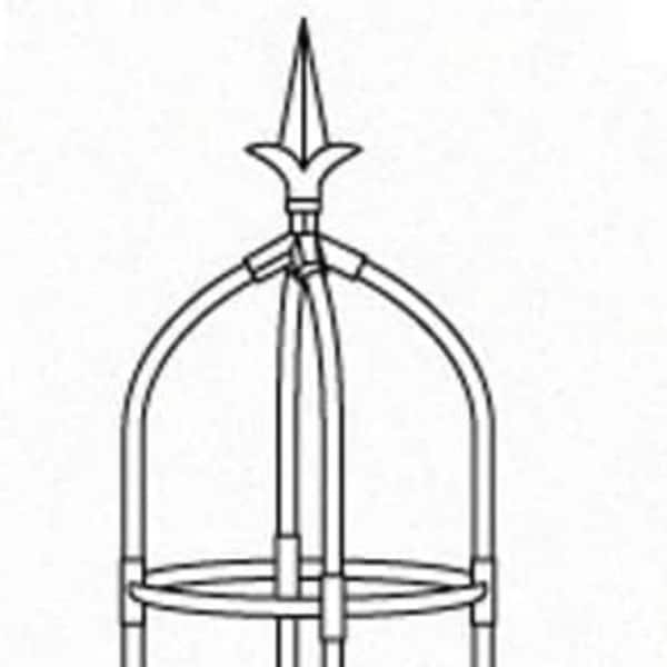 49.2 in. Steel and Plastic Tower Obelisk Trellis for Climbing Plants