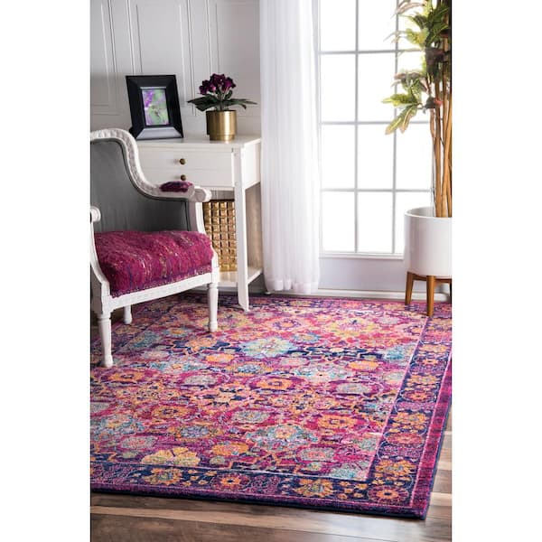 Leilani Persian Fuchsia 9 ft. x 12 ft. Area Rug
