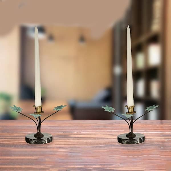 Brass and Iron Candle Holders