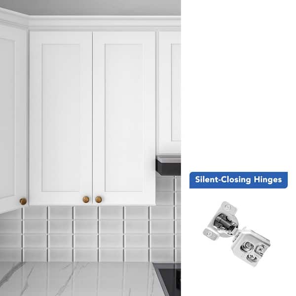 30 in. W x 12 in. D x 42 in. H Ready to Assemble Solid Wood Shaker Wall Kitchen Cabinet in White