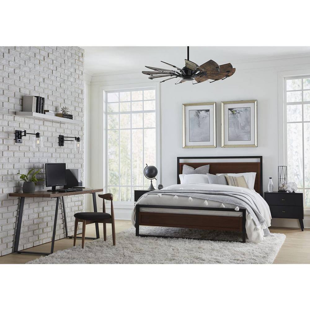 52-Inch Architectural Bronze Farmhouse Windmill Ceiling Fan with Remote