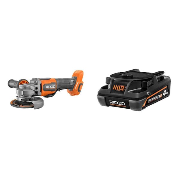 18V Brushless Cordless 4-1/2 in. Paddle Switch Angle Grinder with 18V 4.0 Ah MAX Output EXP Lithium-Ion Battery