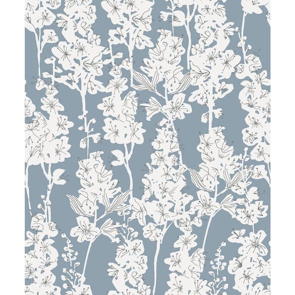 NextWall 40.5 sq. ft. Blue Dusk Garden Chinoiserie Vinyl