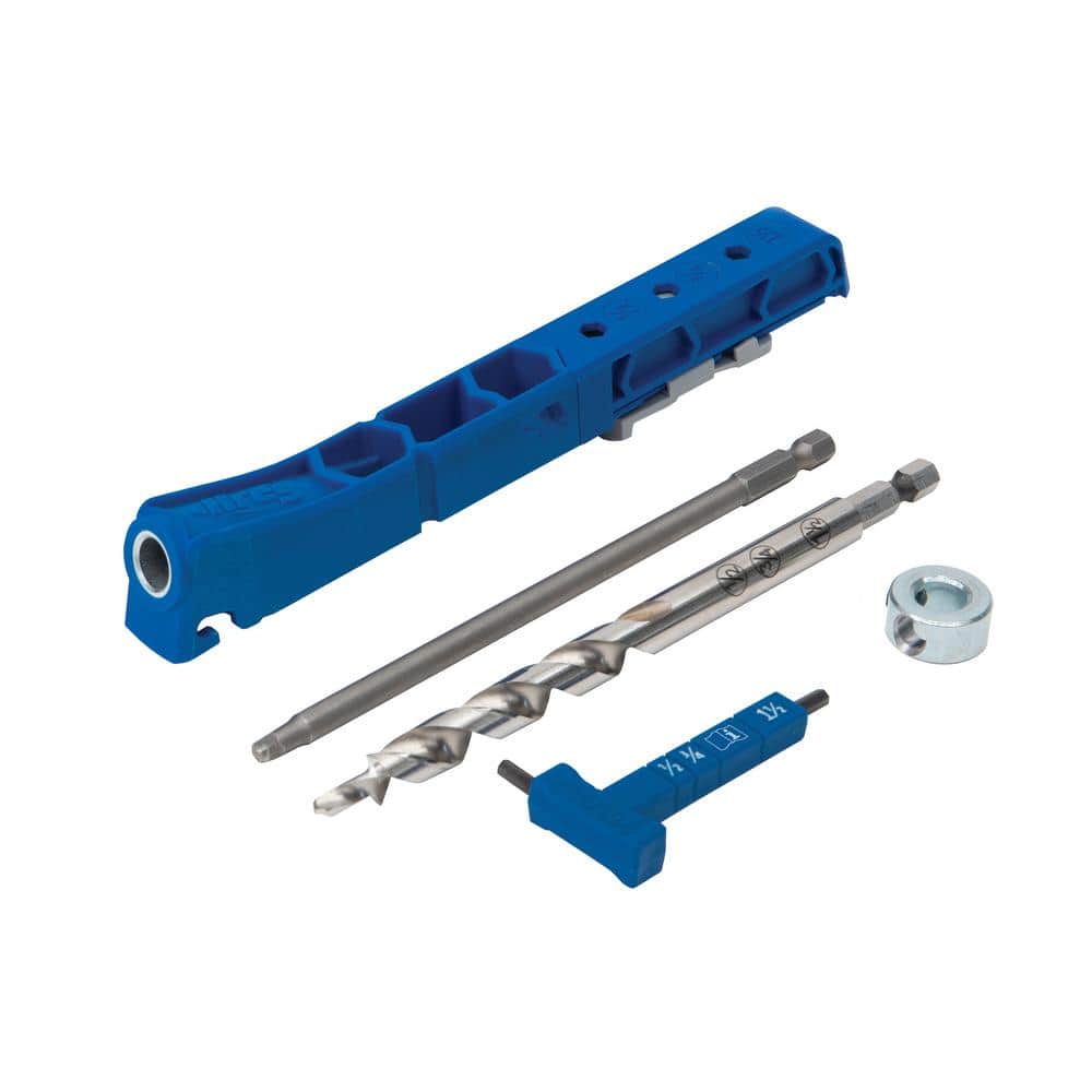 Upgraded Pocket Hole Jig Tool Kit, Pocket Hole Drill Guide Jig Set for 15°  Angled Holes, All-Metal Pocket Screw Jig