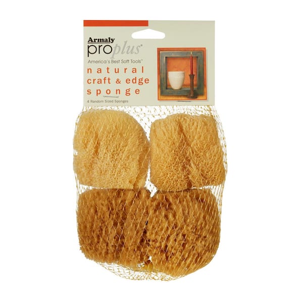 Natural Craft and Finishing Sponge 4-Count (Case of 12)