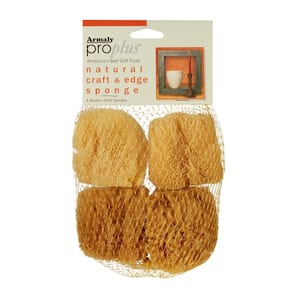 Natural Craft and Finishing Sponge 4-Count (Case of 12)