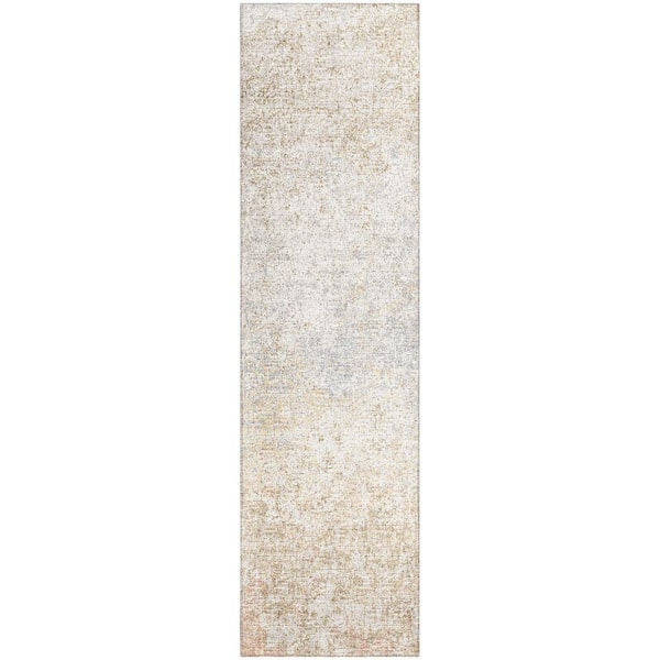 Addison Rugs Rylee Beige 2 ft. 3 in. x 7 ft. 6 in. Geometric Indoor/Outdoor Area Rug