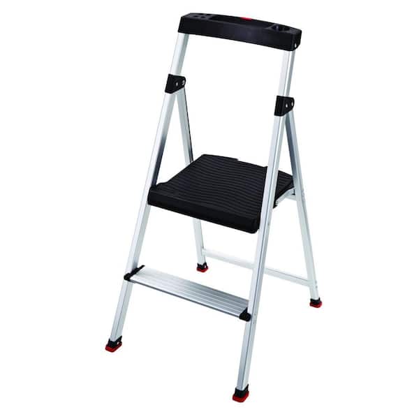 Rubbermaid 2-Step Aluminum Step Stool with 225 lb. Load Capacity Type II Duty Rating