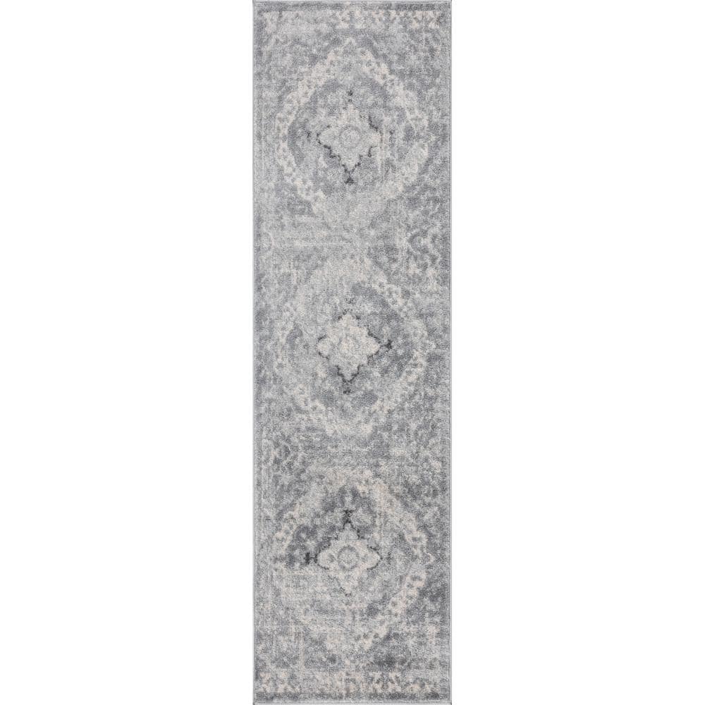 Diamond Medallion Gray 2 ft. x 8 ft. Indoor Runner Rug price history on PriceWatchPro